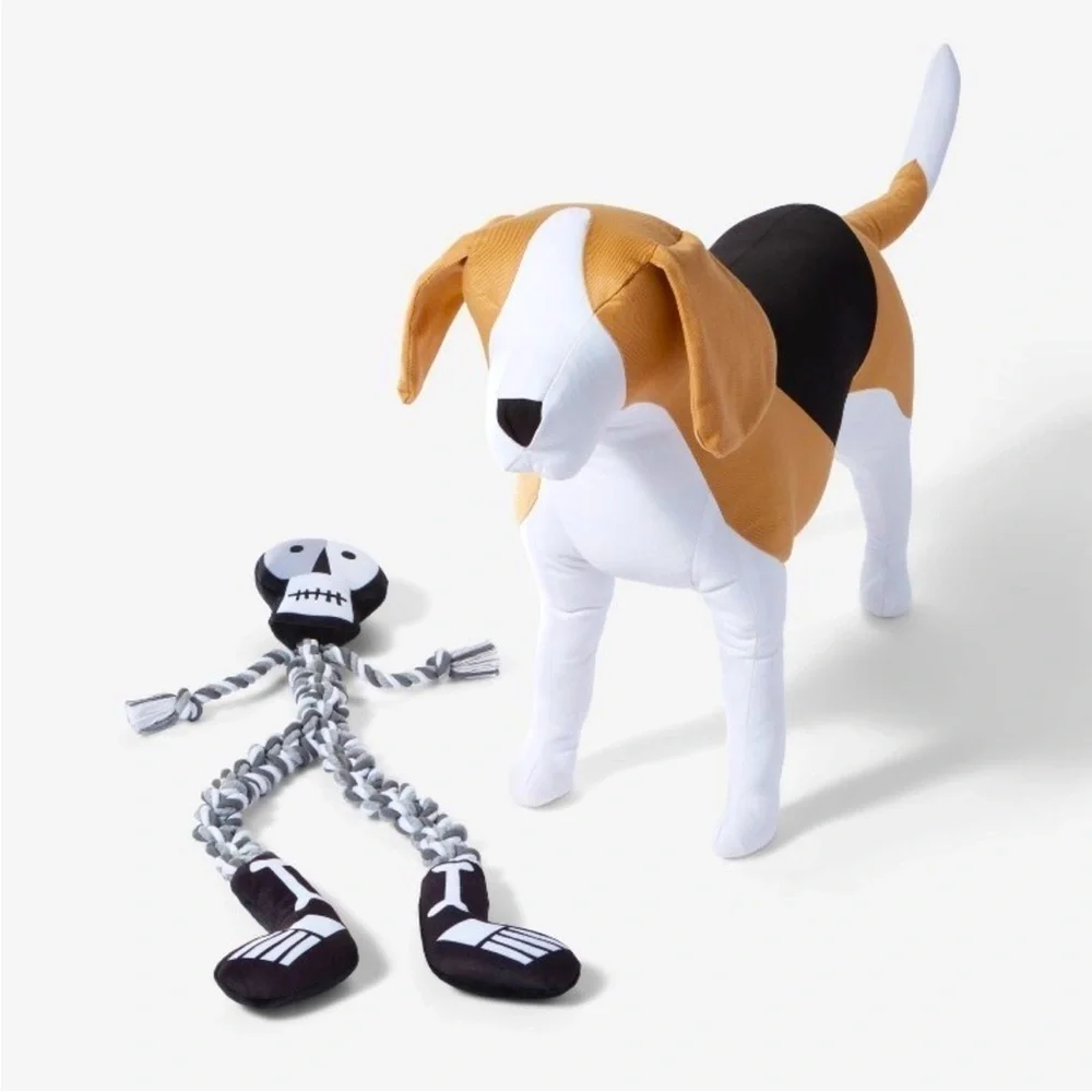 Hyde & Eek Target Halloween Skeleton with Long Rope XL Dog Tug Toy